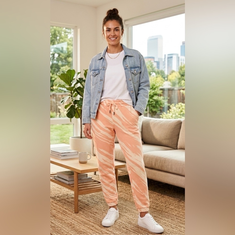 Sweaty Betty Essentials Cotton Jogger Sweatpant Peachy Tiger M